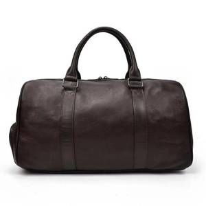 NEW STEEL HORSE LEATHER men's endre weekender vintage leather duffle bag in brow